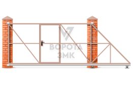 Ворота откатные 3000×2000 ЗМК-7674