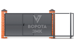 Откатные ворота Алютех 1980×2100 под ключ ЗМК-6861