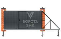 Ворота 3000×2000 из профнастила под ключ ЗМК-7784