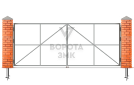 Профильные распашные ворота 2500×2250 ЗМК-5354